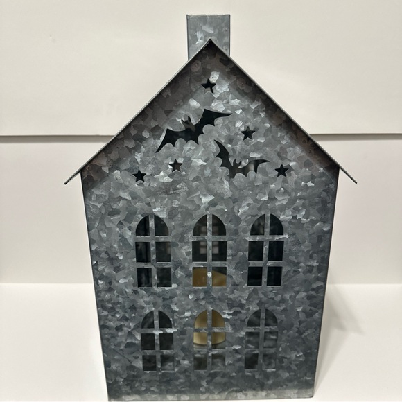 Martha Stewart Galvanized Haunted House Happy Halloween...